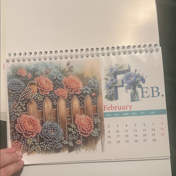 Diamond Art Desk Calendar 2026 – DIY Standing Flip Monthly Calendar For Home - Picture 4 of 14